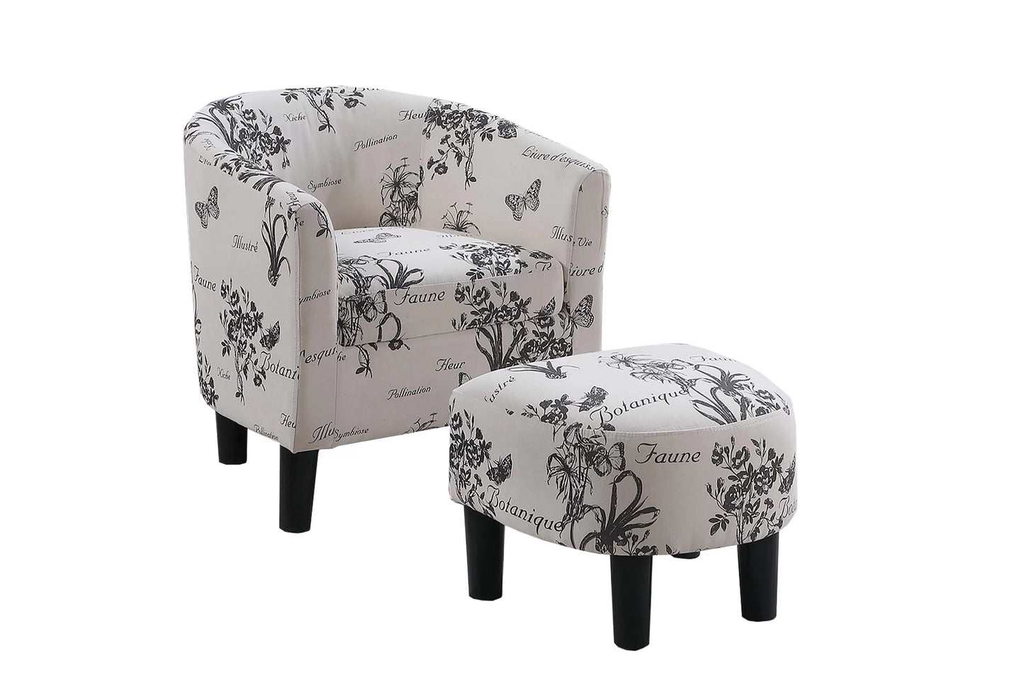 Accent Chair (Chair + Ottoman)