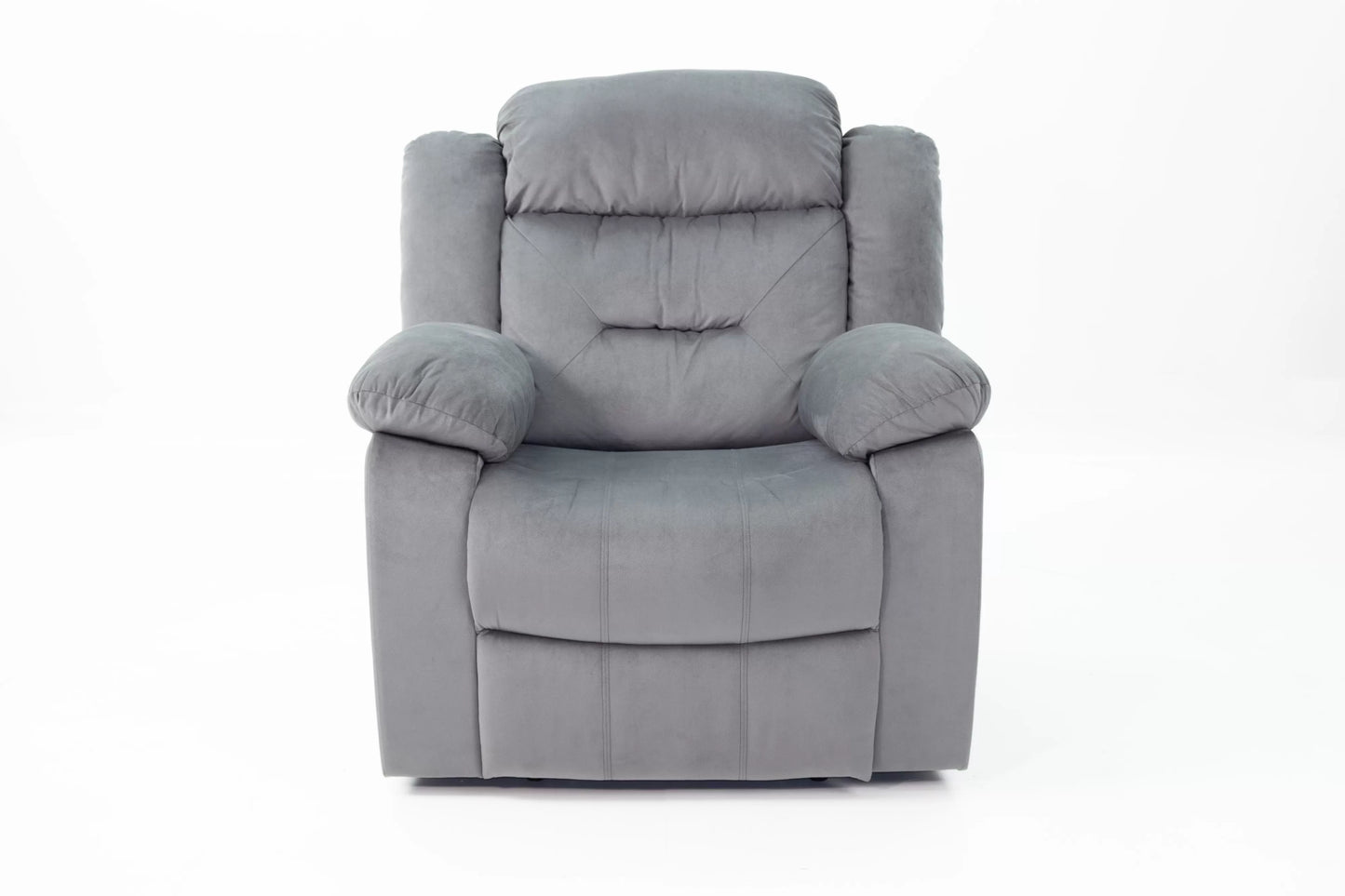 Single Recliner, Chocolate-Dark Gray, Velvet