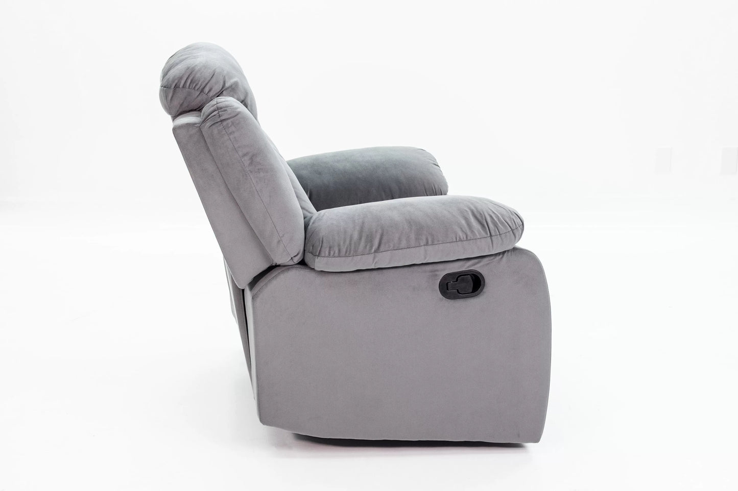 Single Recliner, Chocolate-Dark Gray, Velvet