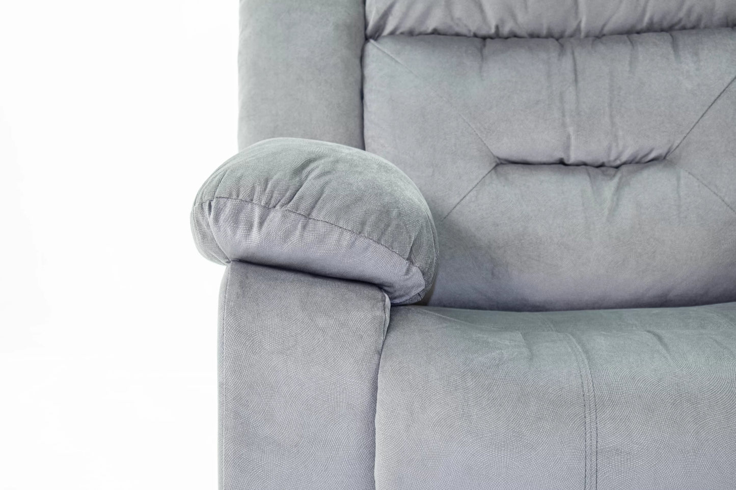 Single Recliner, Chocolate-Dark Gray, Velvet