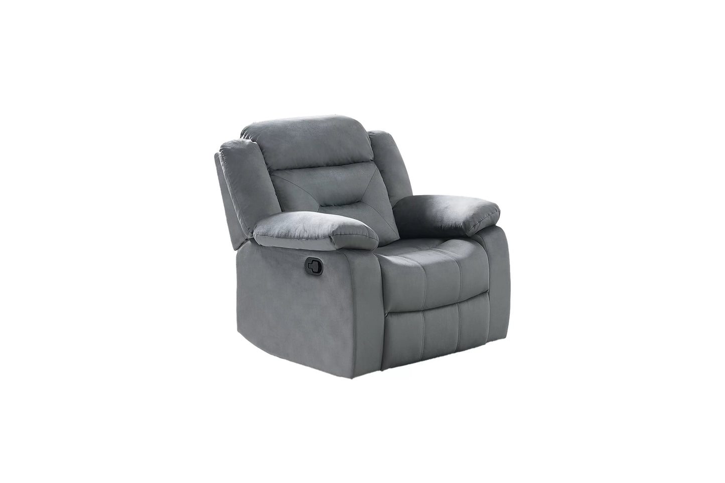 Single Recliner, Chocolate-Dark Gray, Velvet